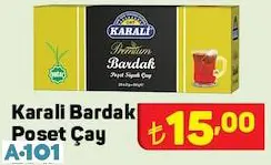 KARALİ BARDAK POŞET ÇAY 25'Lİ